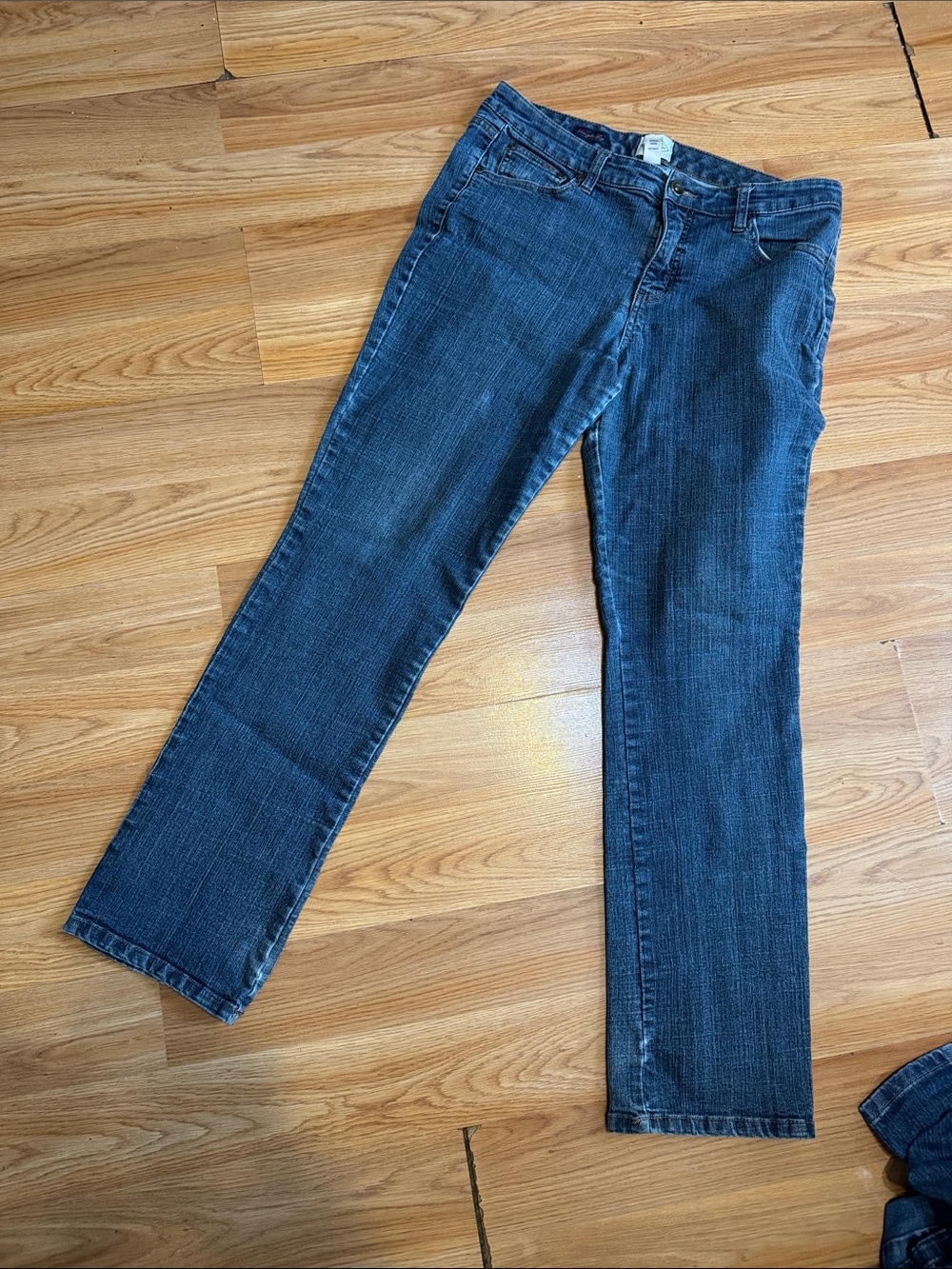 St. John's Bay Blue Straight Leg Jeans medium wash